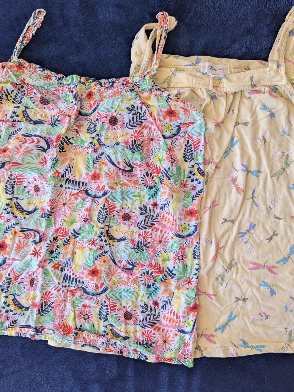 GAP Summer Tank Top Trio - Yellow Dragonfly, White Crochet, Multi Floral